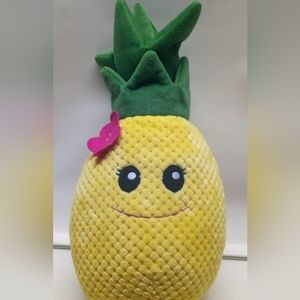 GIANT PINEAPPLE PLUSH WITH FLOWER. 24" SUPER SOFT